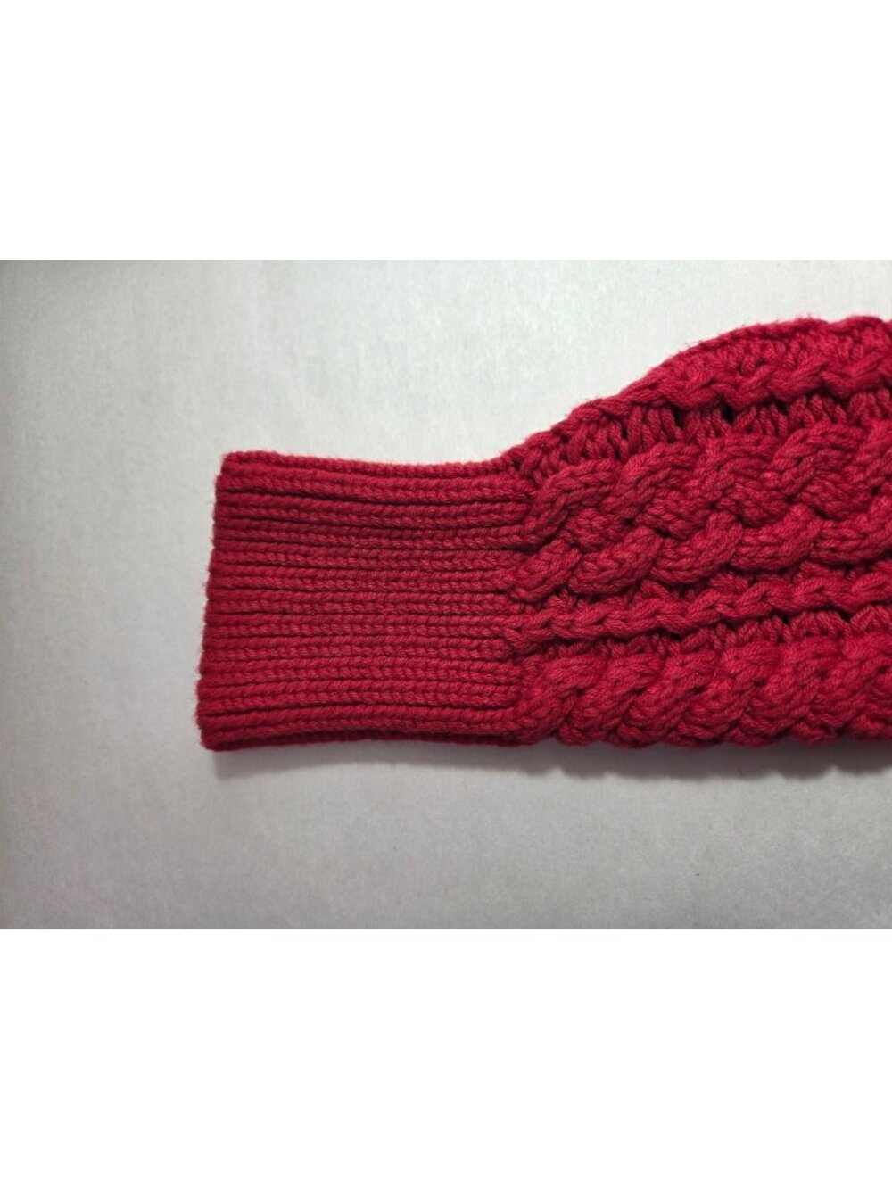 Lauren Ralph Lauren Cable-Knit Cotton-Blend Sweater - Festive Red - Picture 5 of 8